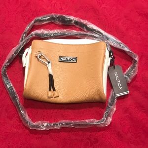 NWT Nautical Shoulder Bag Cream/Saddle/Black